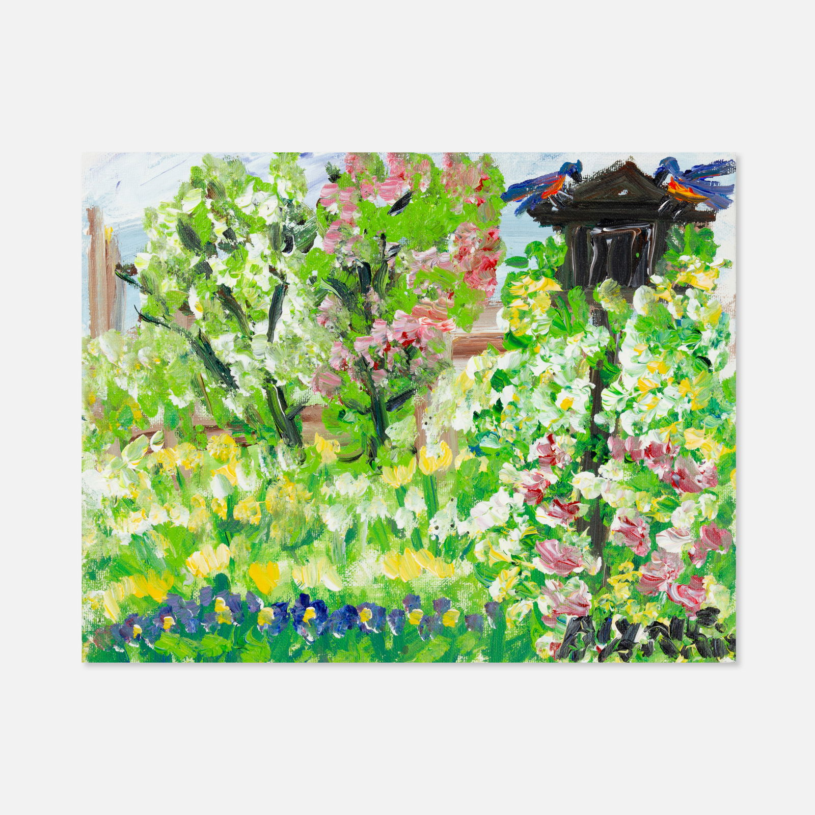 Alyne Harris, Untitled: Gainesville, FL, c. Late 20th Century 14" x 11" oil on board Signed lower right [Alyne Harris]. Alyne Harris (American, 1942–2025) was a celebrated self-taught African American artist from