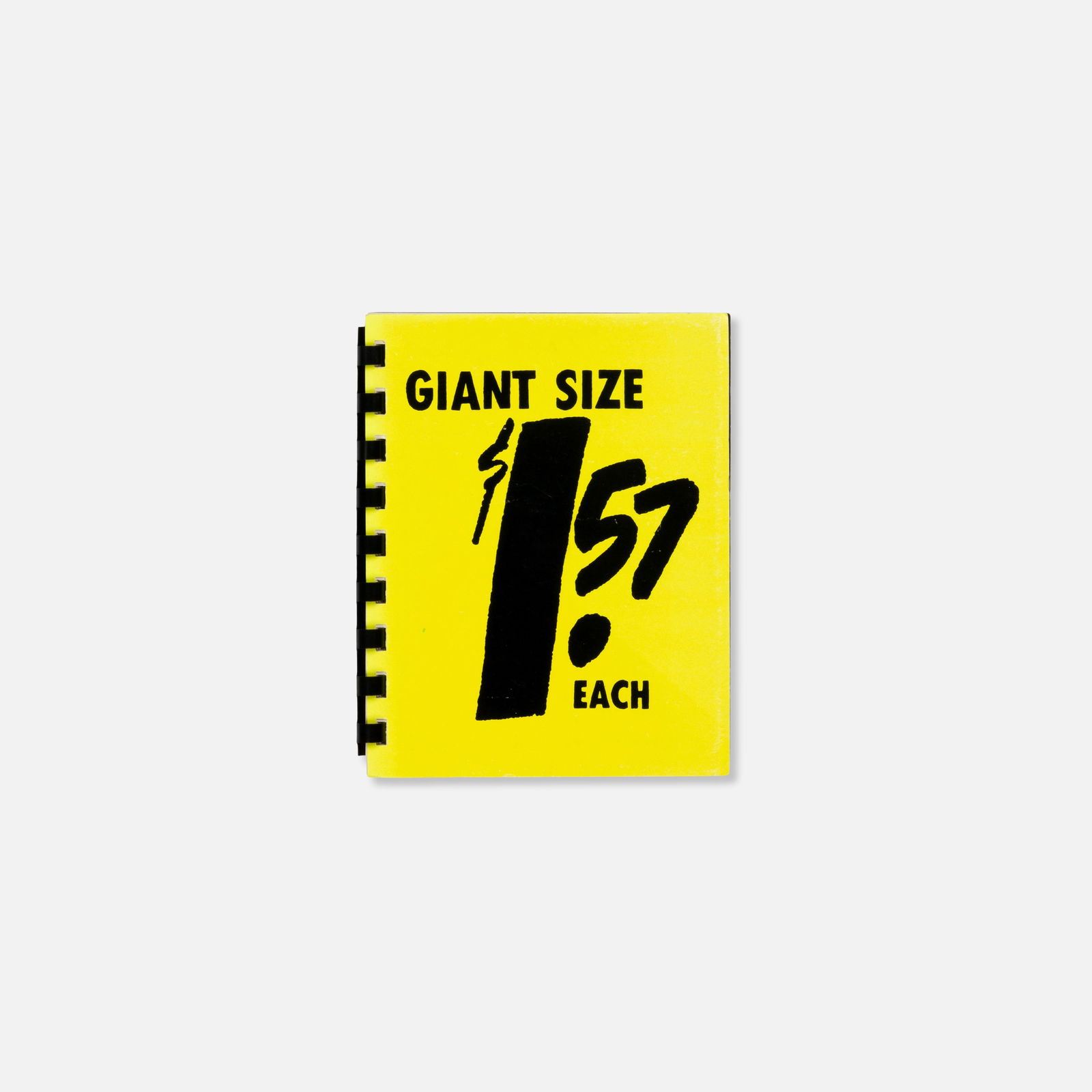 Billy Kluver, Giant Size $1.57: USA, 1981 5 5/8" x 4 1/2" printed matter Published by Experiments in Art and Technology as a pocket-sized volume of artist interviews. The text preserves Klüver’s 1963 conversations with eleven key