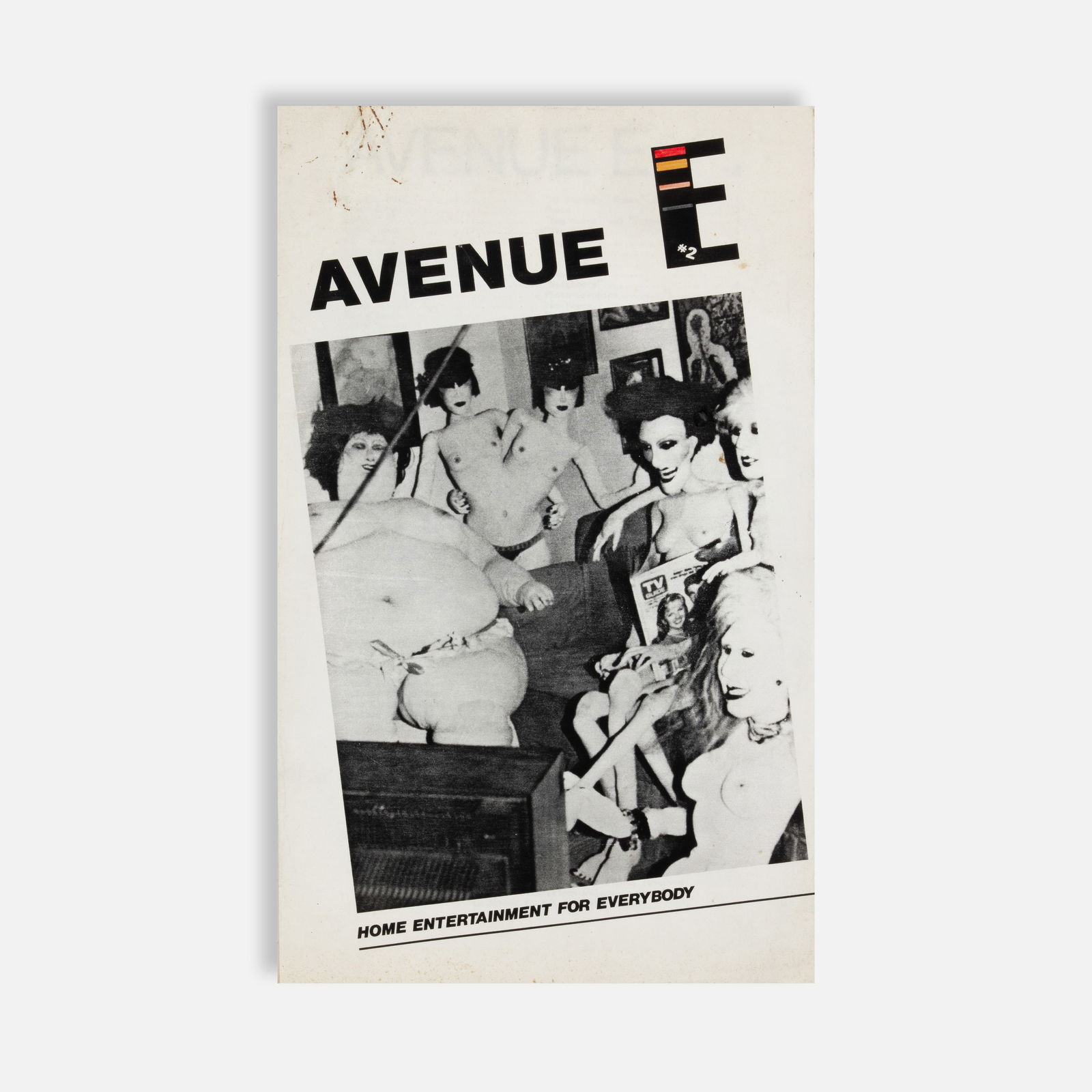 Steve Cee (Editor), Greer Lankton, Rene Ricard, et al., Avenue E, Issue No. 2: USA, 1983 8 1/2" x 14" printed matter Featuring contributions from artists and writers including Greer Lankton, Rene Ricard, and Frank Snyder. Cover photograph by Peter McGrattan of Lankton's signatur
