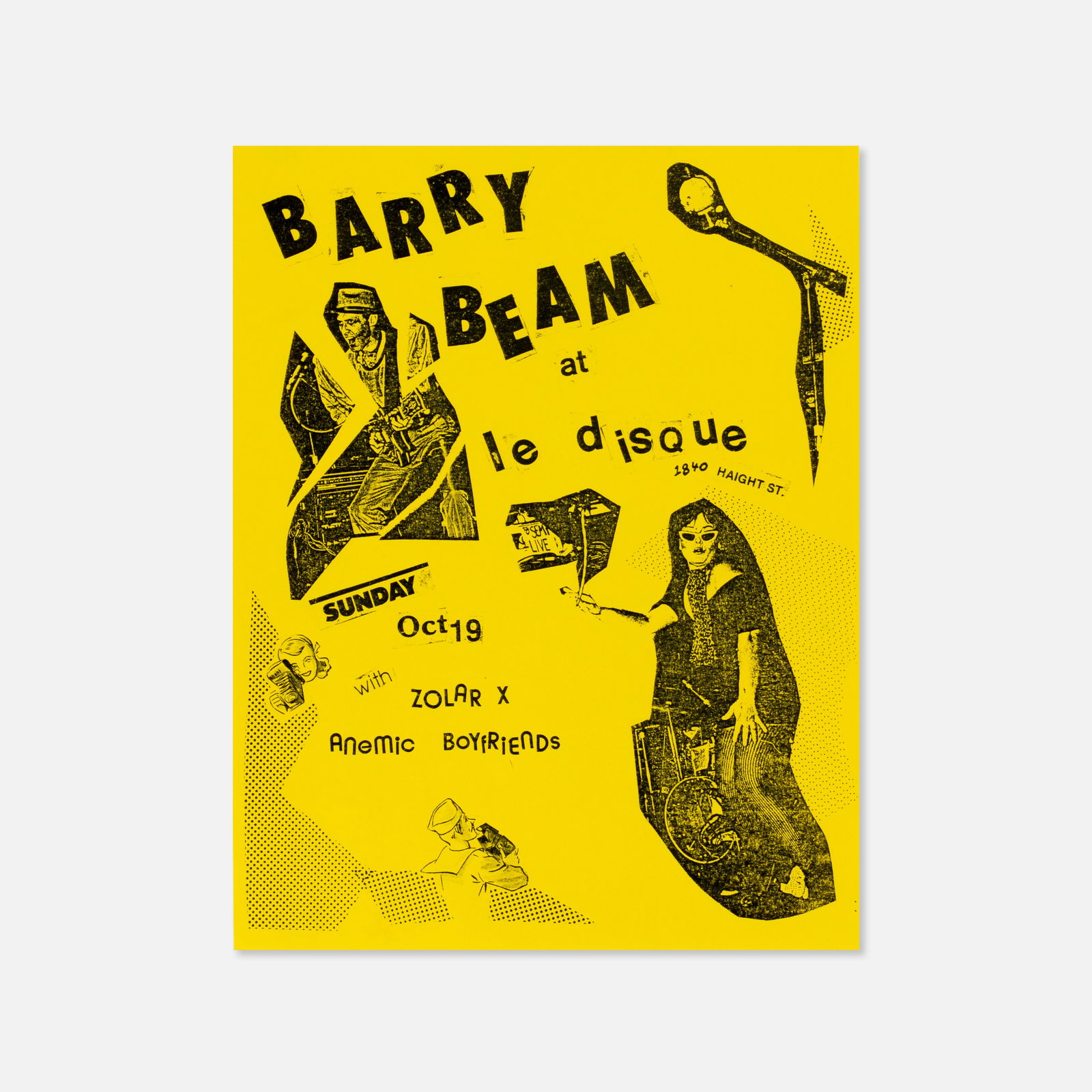 Zolar X, Barry Beam, Flyer: USA, c. 1970s 8 1/2" x 11" offset print Promoting a performance by Zolar X and Barry Beam.