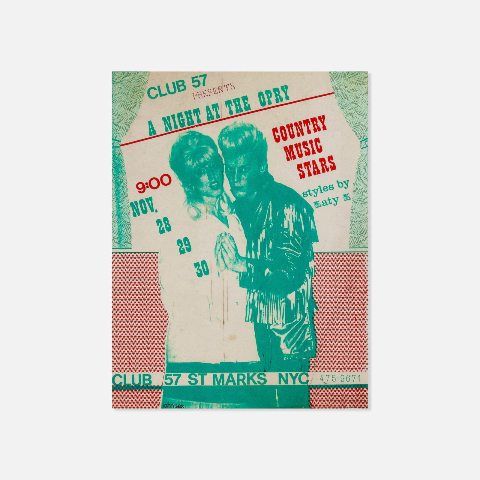 John Sex (John McLaughlin), Club 57, A Night at The Opry Poster (1 of 1)