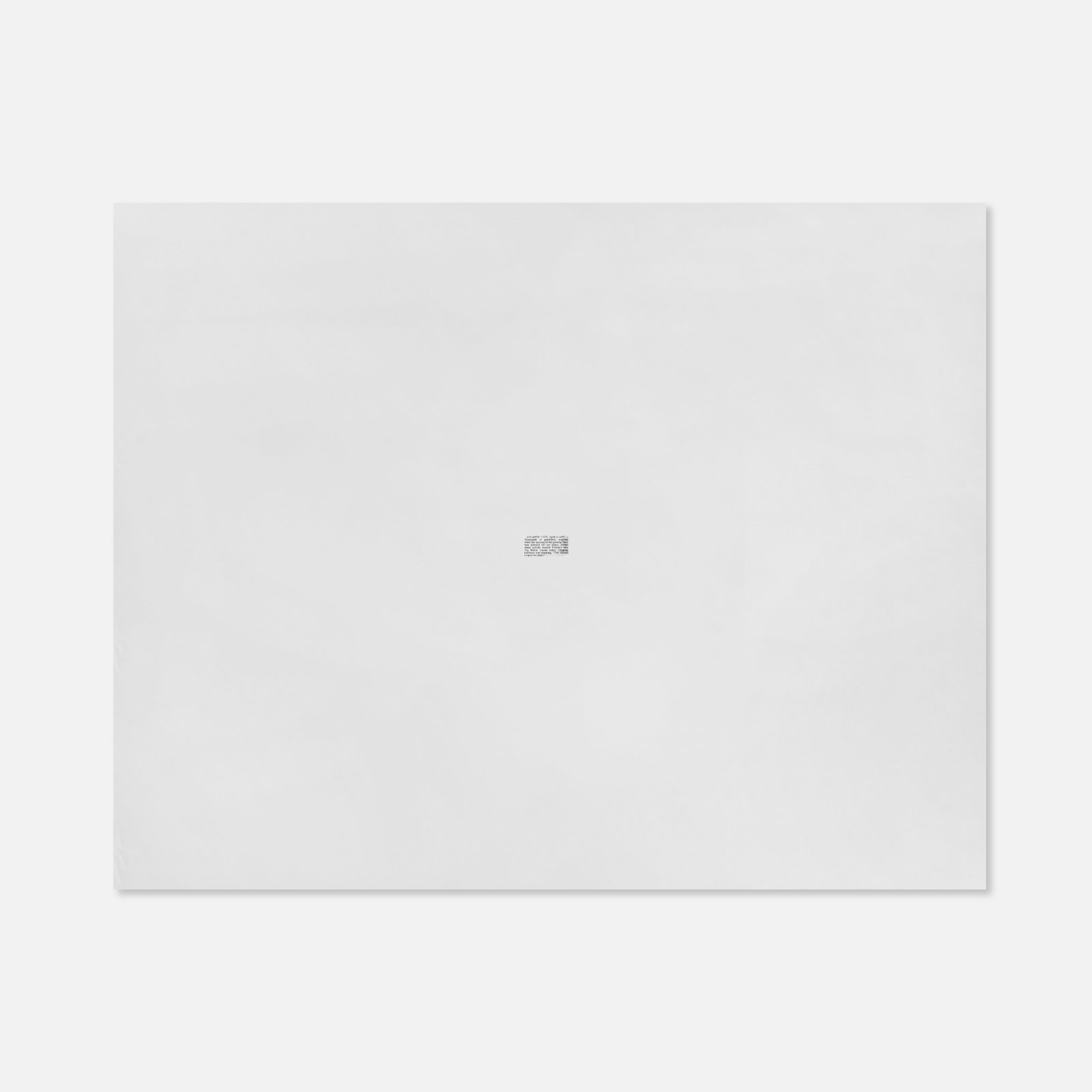 Felix Gonzales-Torres, Untitled (Atlantic City): USA, 1990 23" x 29" offset print on paper This item is located in our Treadwell, NY warehouse. Pickup and shipping options available upon request.