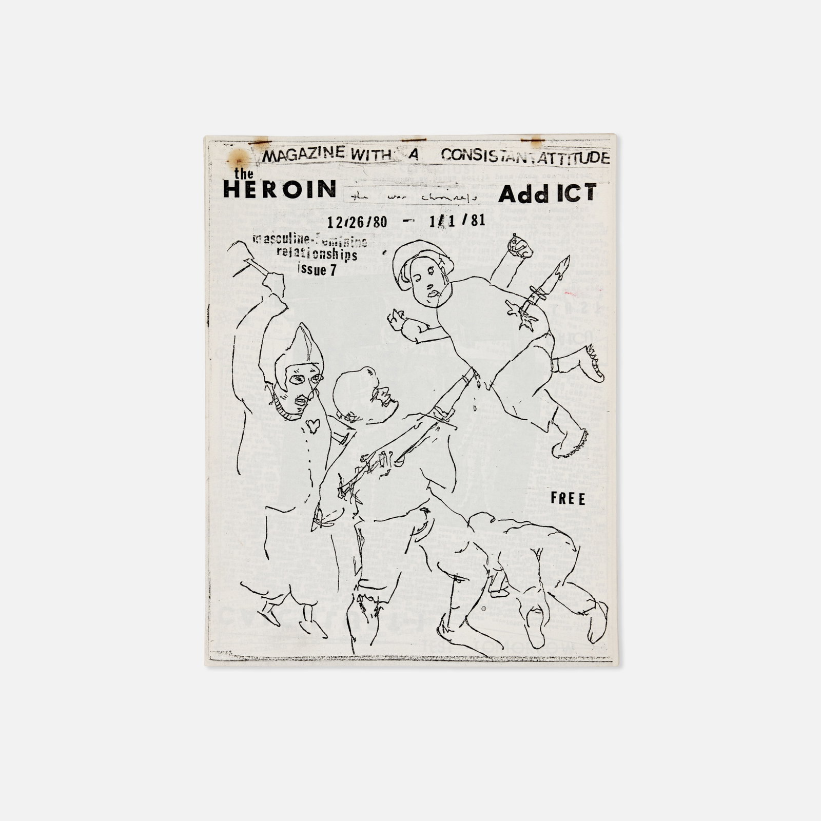Richard Kern, The Heroin Addict, No. 7: USA, 1980–1981 8 1/2" x 11" printed matter Issue No. 7 of The Heroin Addict, published under the Heroin Addict Productions imprint as the foundational title in Kern's early zine series that preceded