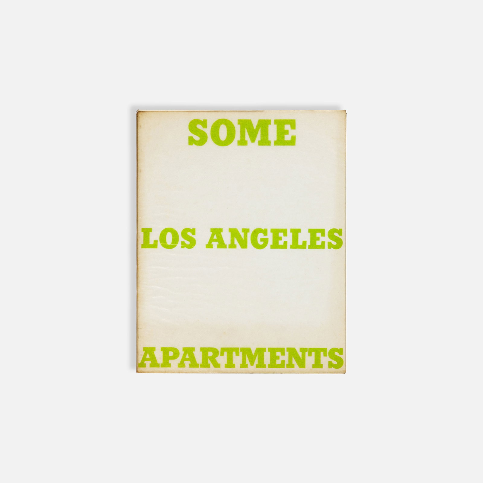 Ed Ruscha, Some Los Angeles Apartments: USA, 1970 7" x 5 1/2" printed matter Second printing of the seminal conceptual artist's book published in a limited edition of 3,000 copies by Anderson, Ritchie & Simon, complete with its original