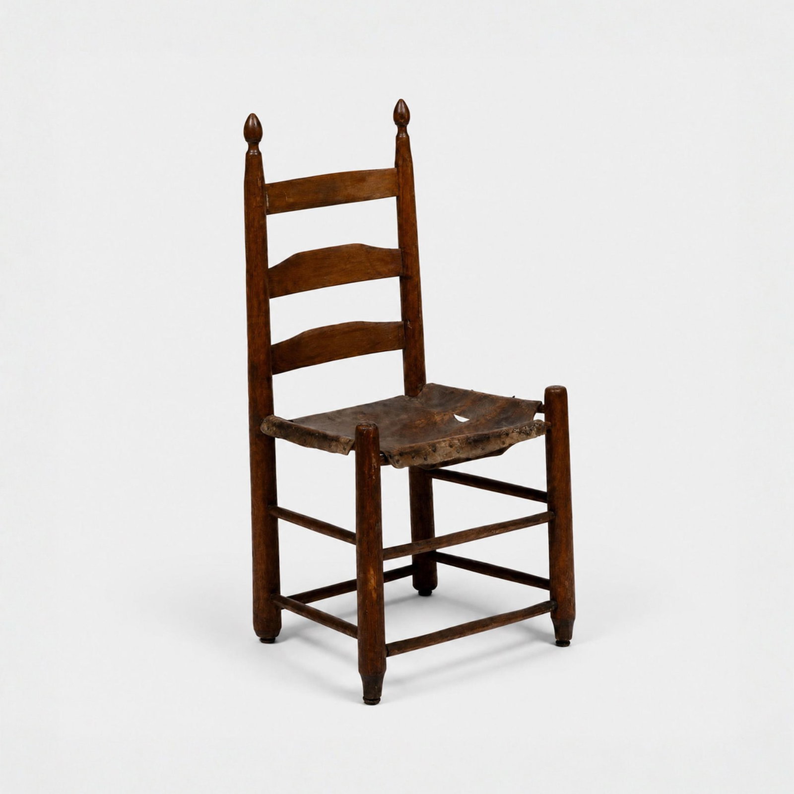 American Country, Slat-Back Chair with Hide Seat (1 of 3)