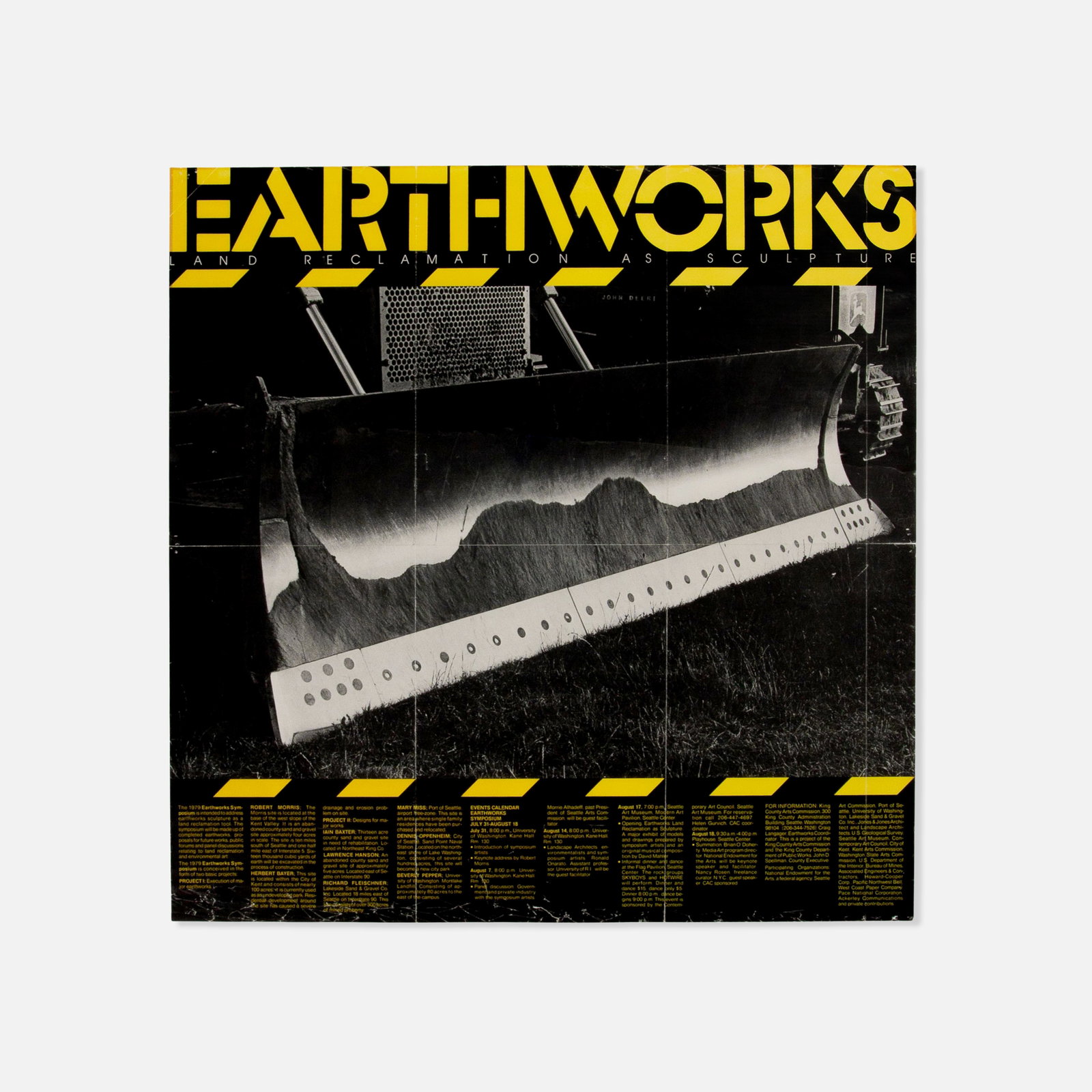 Robert Morris, Dennis Oppenheim, et al., Earthworks Symposium Poster (1 of 1)