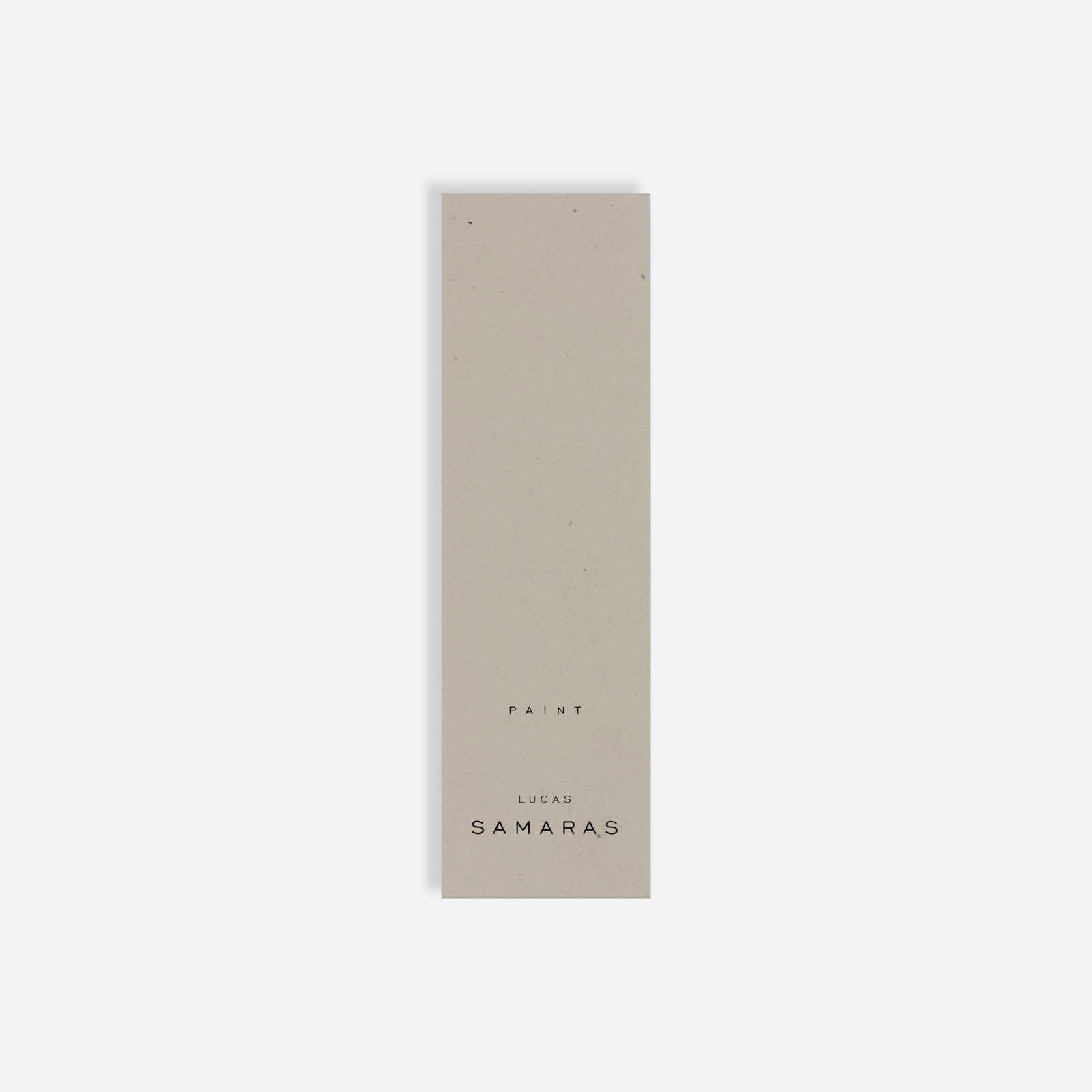 Lucas Samaras, PaceWildenstein, Paint, Catalog: USA, 2001 11 1/2" x 3 3/4" x 3/4" printed matter Published by PaceWildenstein, New York, in conjunction with the 2001 exhibition Lucas Samaras: Paint. This item is located in our Treadwell, NY