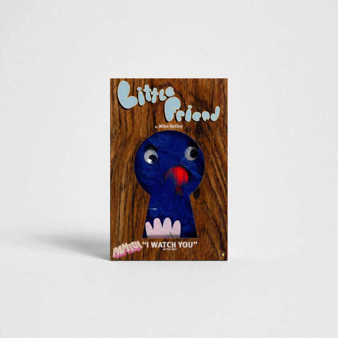 Mike Kelly, Little Friend: Japan/USA, 2007 17" x 11" x 6 5/8" (box) plush toy, printed cardboard, plastic Little Friend, conceived and designed by the artist, co-published by Perks and Mini (P.A.M.) and Medicom Toy Corporation 