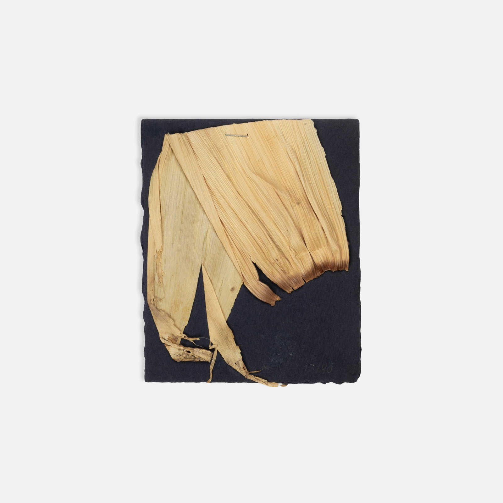 Philip Corner, New Old Agriculture: A Thanksgiving Performance Feast, Invitation: New York, 1977 5 1/2" x 4 5/8" offset and corn husk Invitation from Philip Corner’s New Old Agriculture: A Thanksgiving Performance Feast, numbered 13/80. A dried corn husk stapled to a folded paper