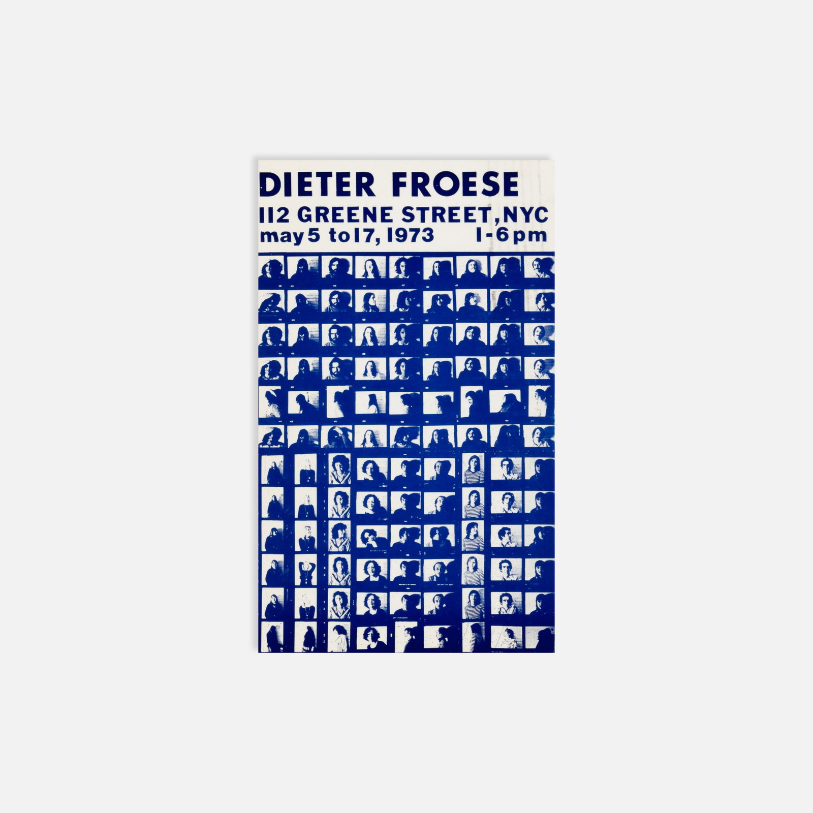 Dieter Froese, White Columns, Media Transiet Invitation to Jonas Mekas: New York, 1973 7 1/2" x 4 1/2" offset print with holograph Invitation sent to Jonas Mekas for Dieter Froese’s Media Transient, May 5–17, 1973, at 112 Greene Street/Workshop. Froese described the