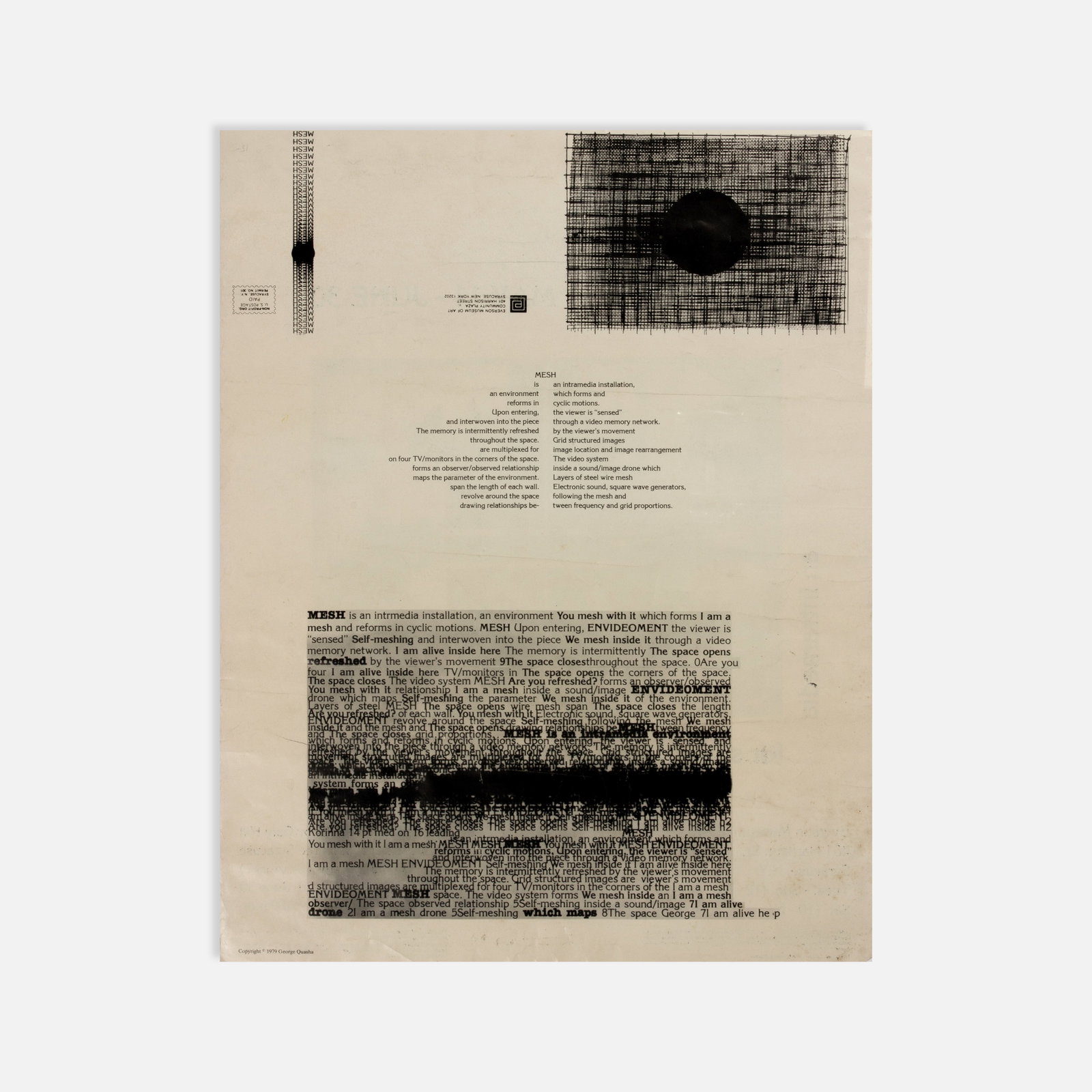 Gary Hill, Mesh Poster - 2