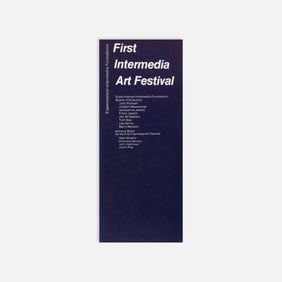 Experimental Intermedia Foundation, First Intermedia Art Festival, Brochure