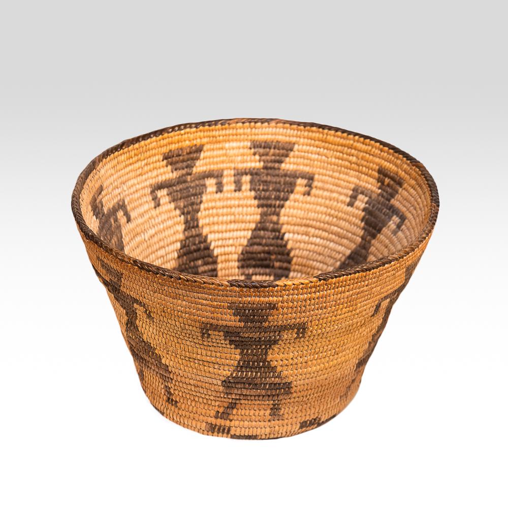 Pima Indian basket with female figures (1 of 4)
