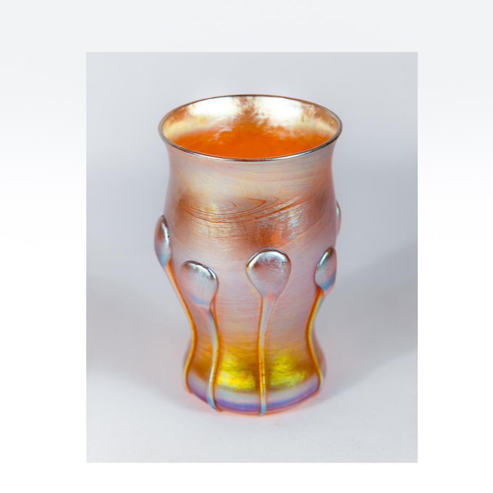 Louis Comfort Tiffany favrile glass vase tadpole prunts (1 of 7)