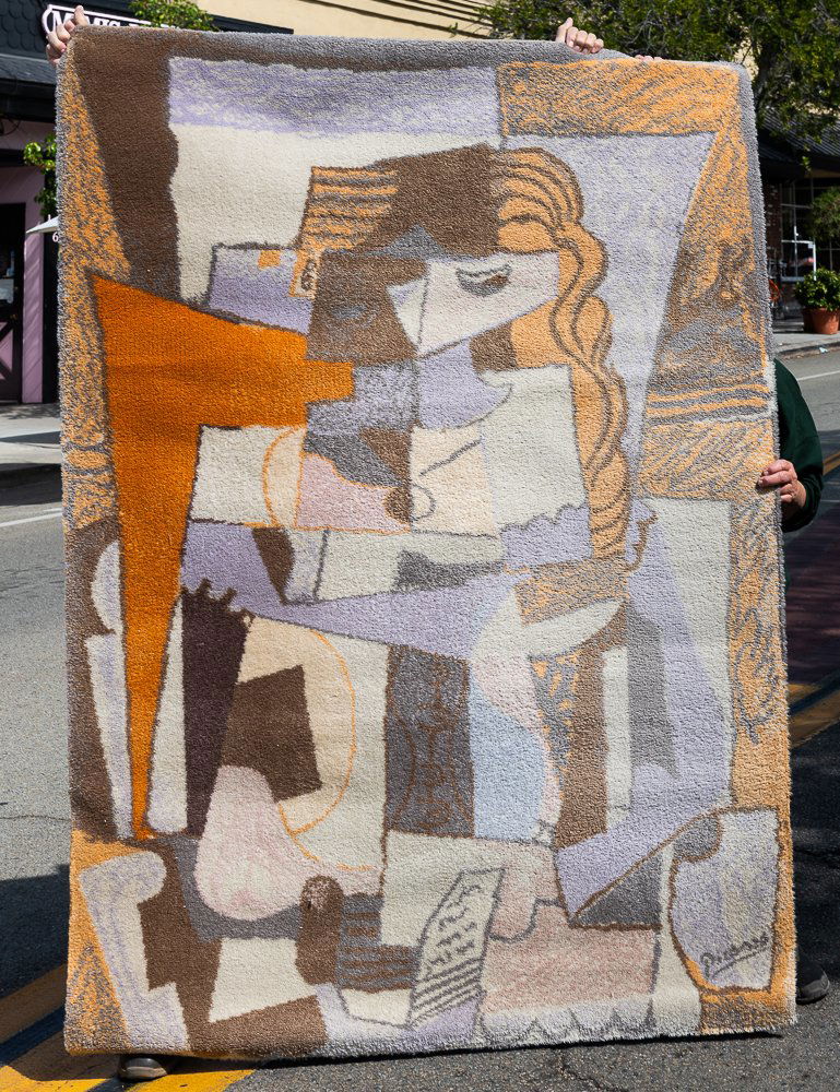 Picasso floor rug, after Picasso, Seated Woman 1914 (1 of 2)
