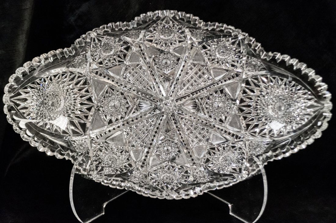 Large Pairpoint Cut Glass Ice Cream Platter Tray Estell (1 of 3)
