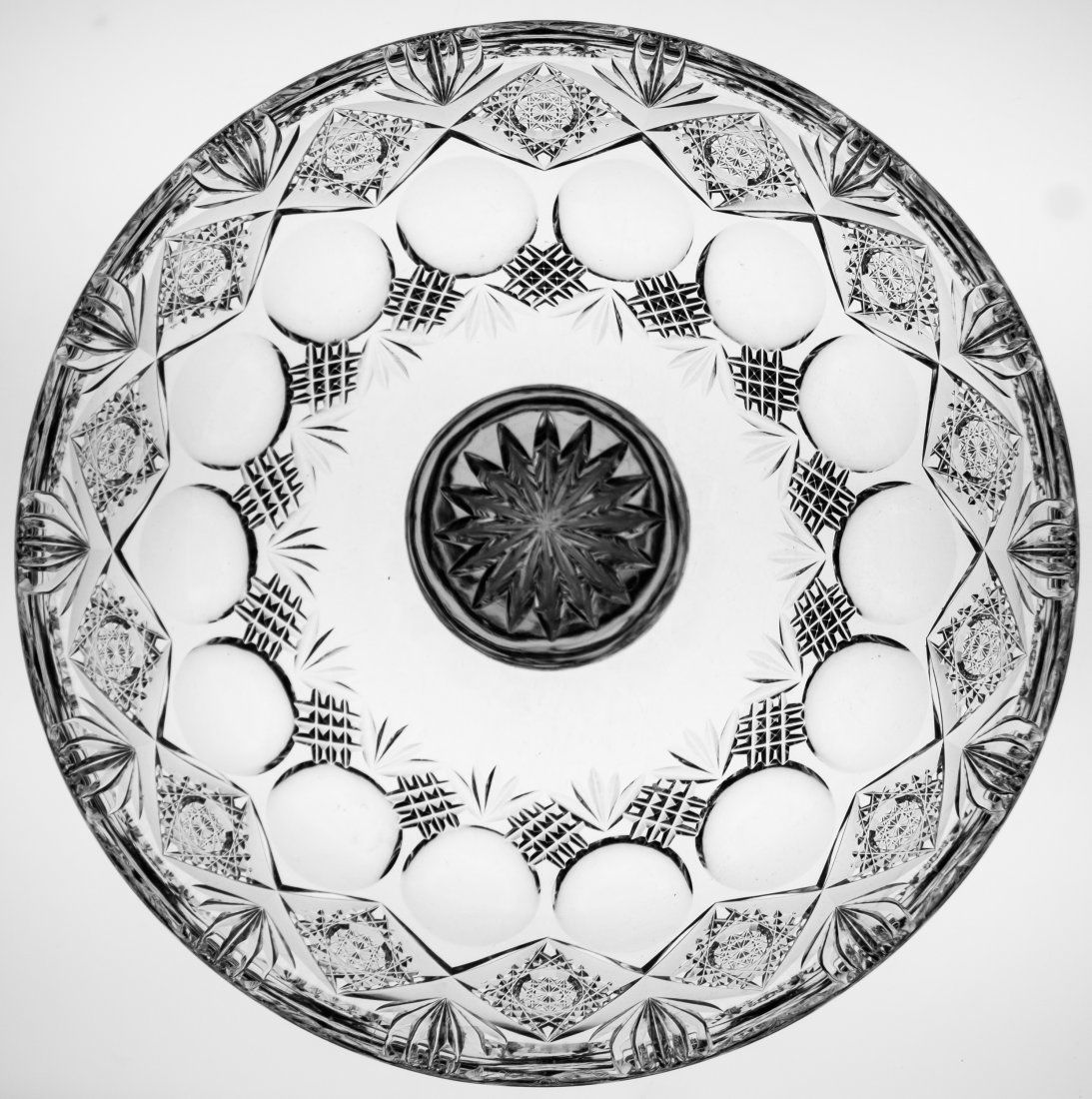 Giant Sinclaire Bengal Cut Glass Stick Dish (1 of 4)