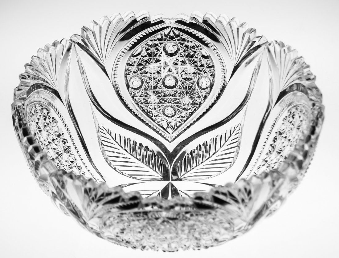 Rare Early J. Hoare Cut Glass Bowl (1 of 4)