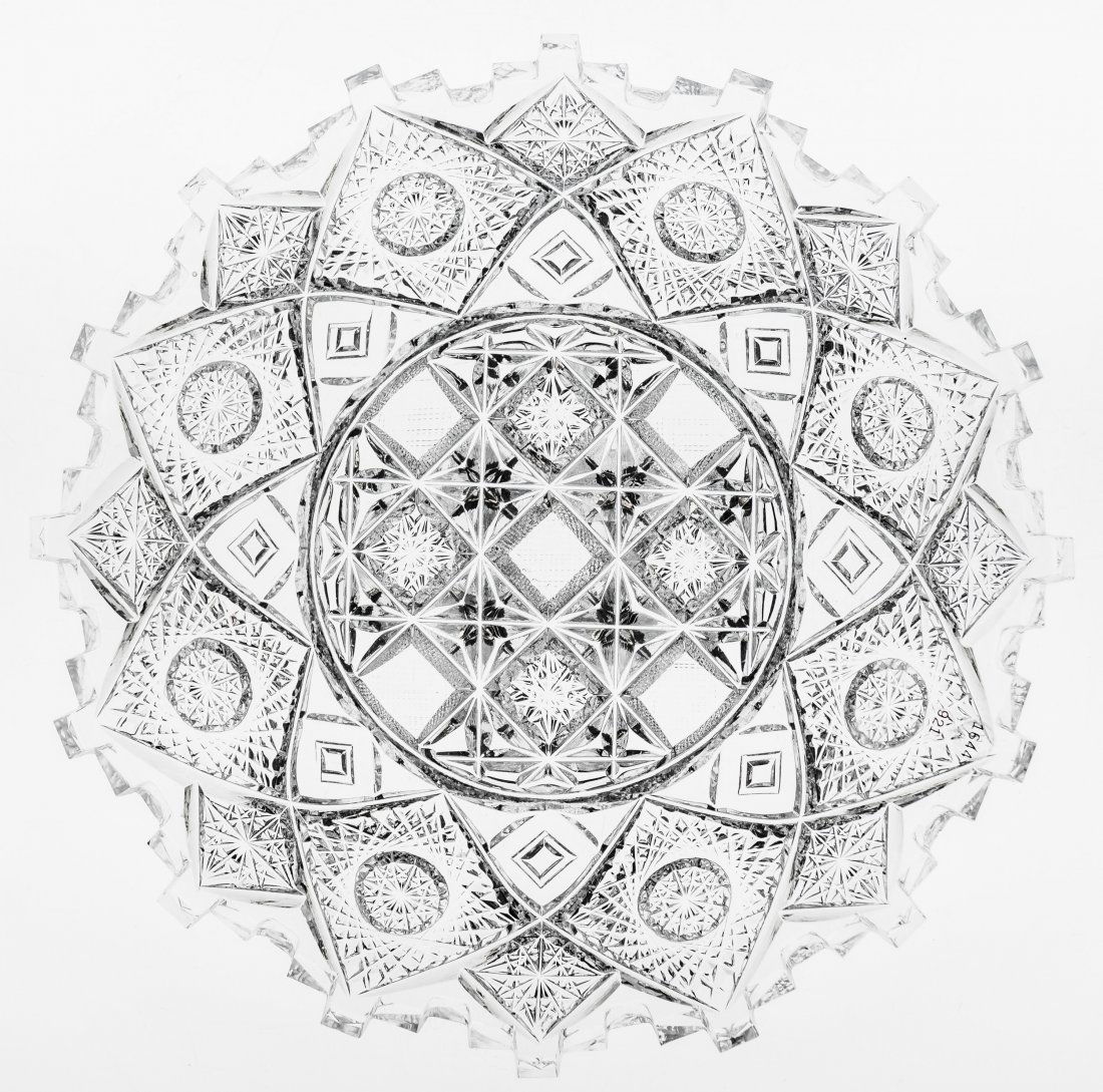 Clark Prima Donna Cut Glass Plate (1 of 3)