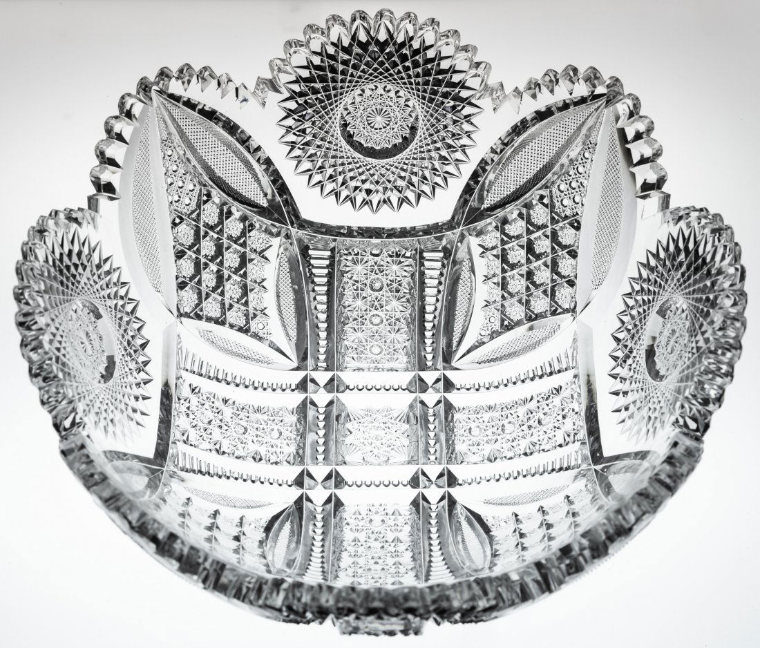 Masterpiece Pitkin & Brooks Mayflower Cut Glass Bowl (1 of 8)