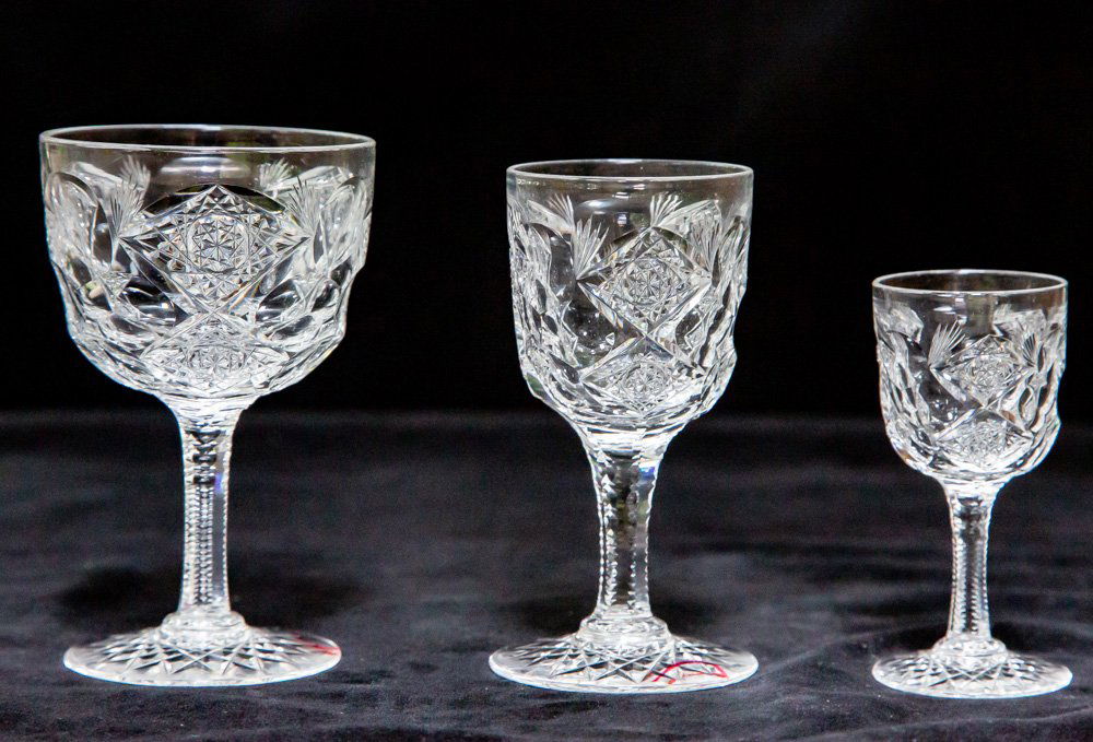 Hawkes Queens Cordial Brilliant Cut Glass Stem (1 of 3)