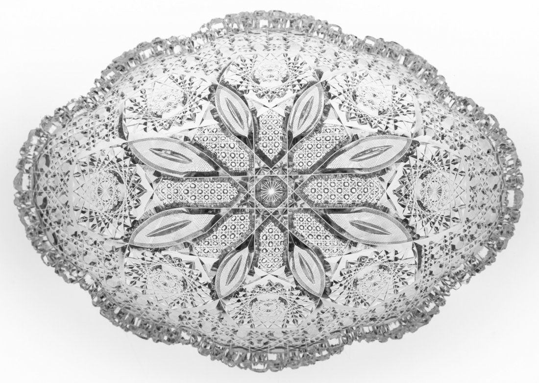 Parsche Propellor American Brilliant Cut Glass Bowl (1 of 3)