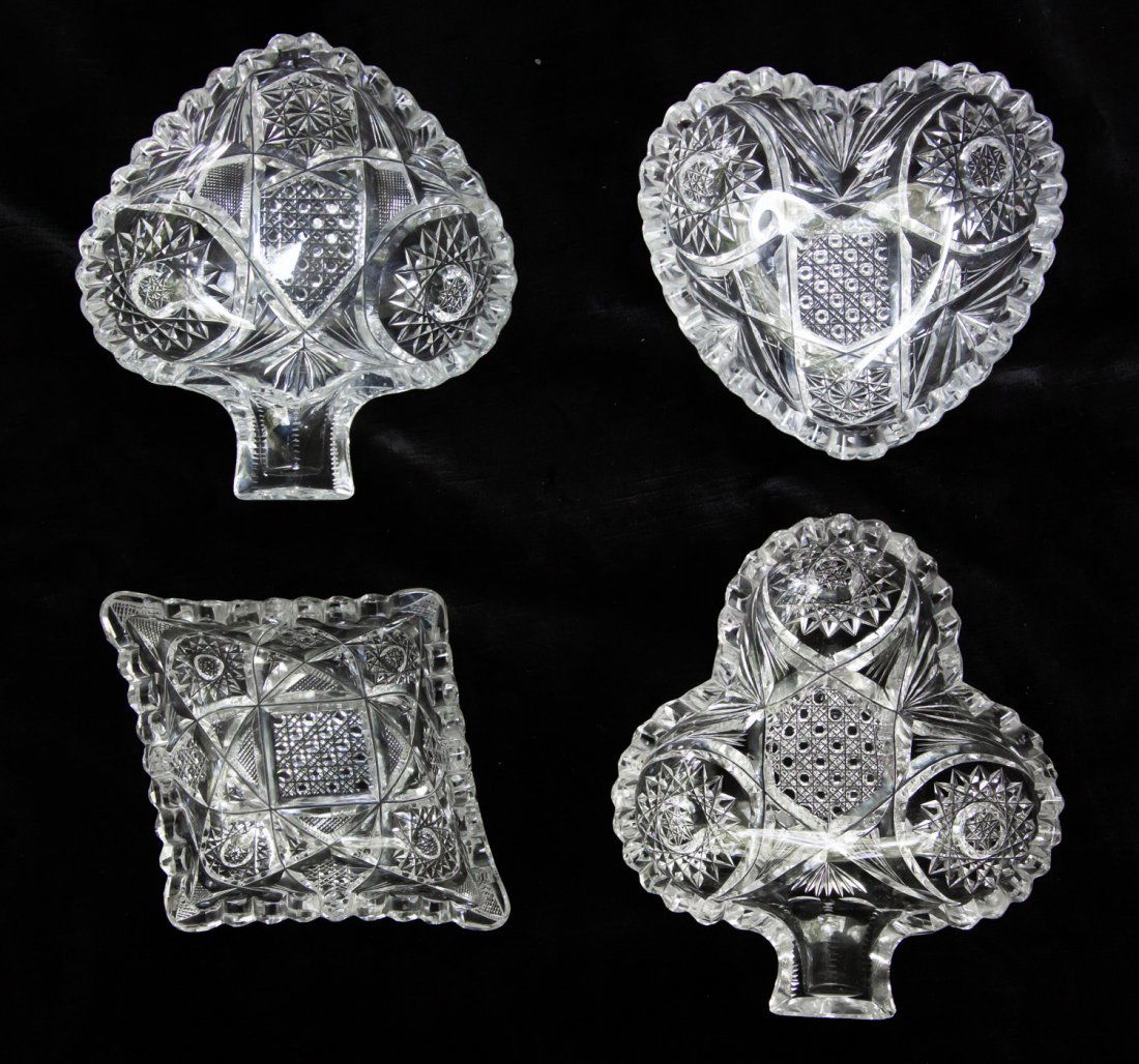 Original American Brilliant Cut Glass Bridge Set (1 of 1)