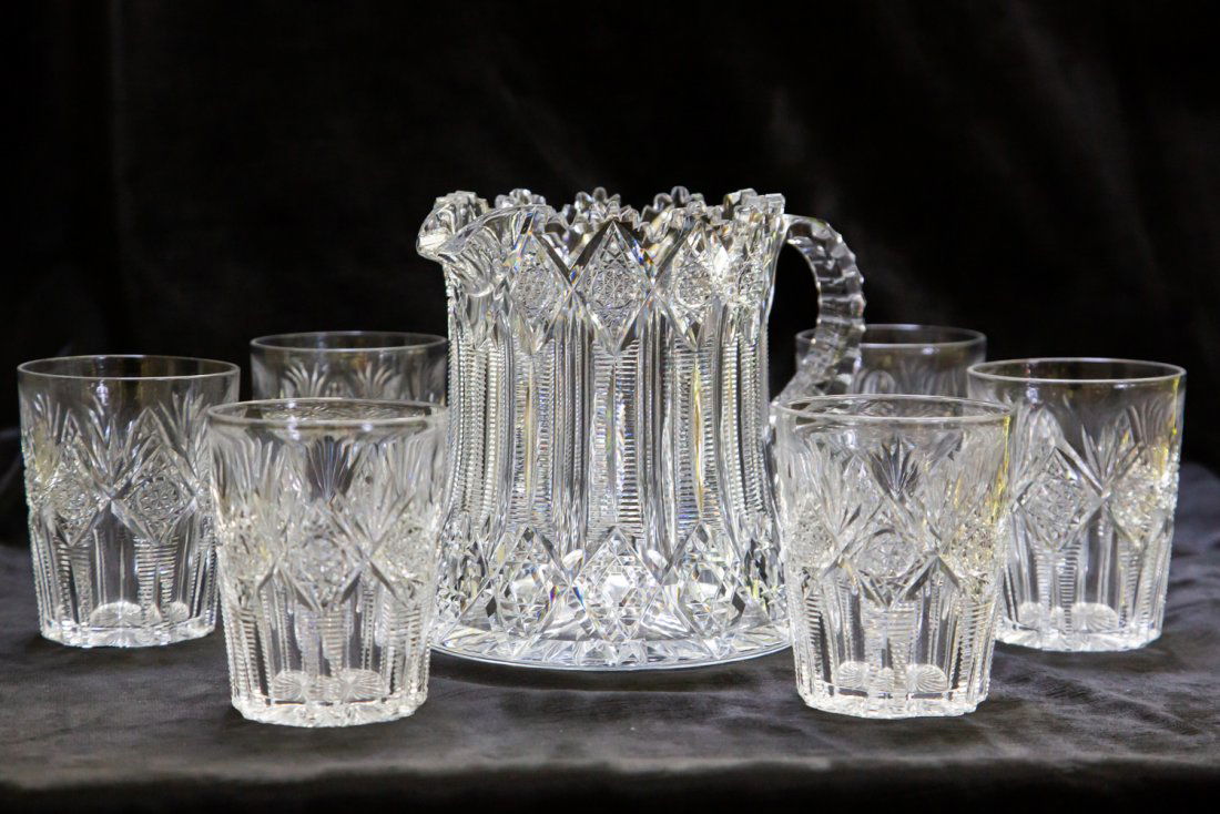Awesome Hawkes Brunswick Brilliant Cut Glass Water Set (1 of 4)