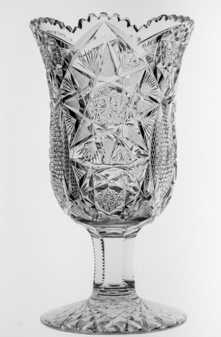 Great Meriden 136 Celery Vase Brilliant Cut Glass (1 of 3)