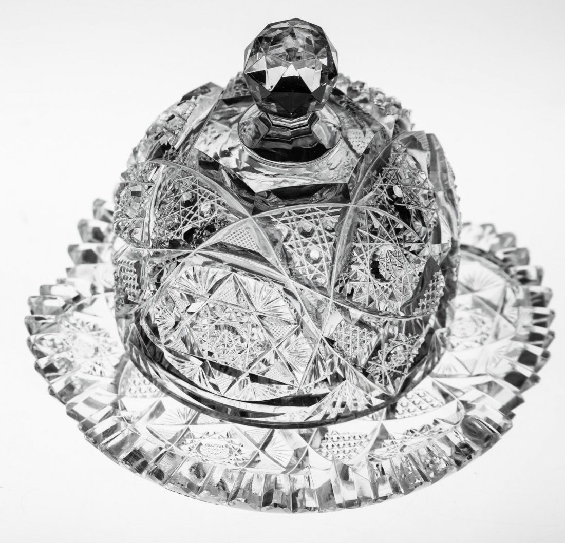 Amazing Miniature Brilliant Cut Glass Cheese Dome (1 of 2)