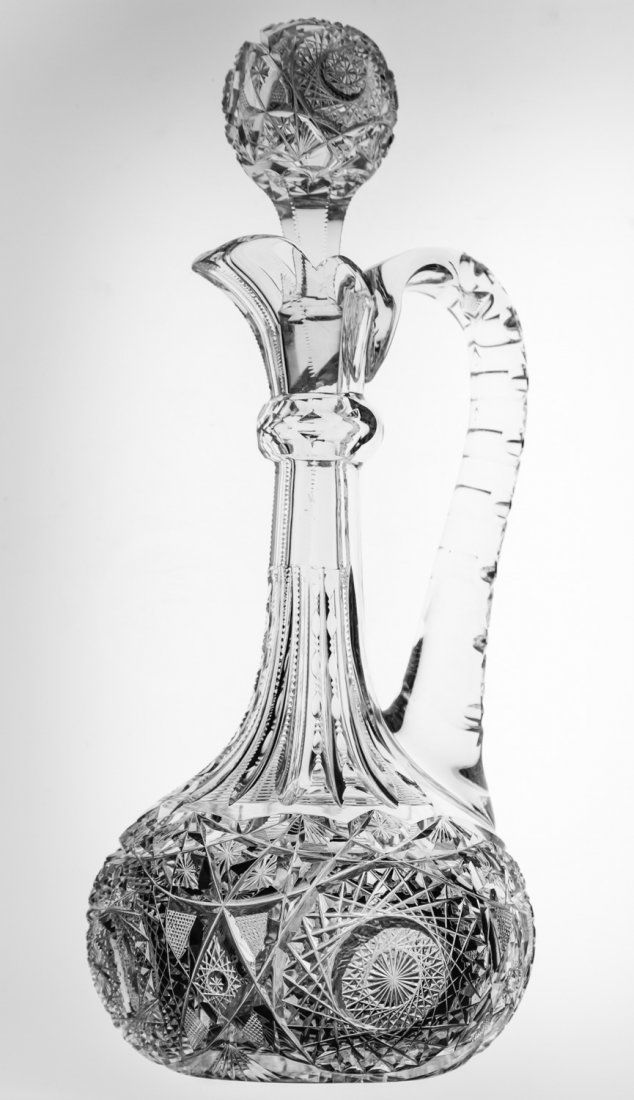 Meticulous Clark Mercedes Brilliant Cut Glass Decanter (1 of 4)