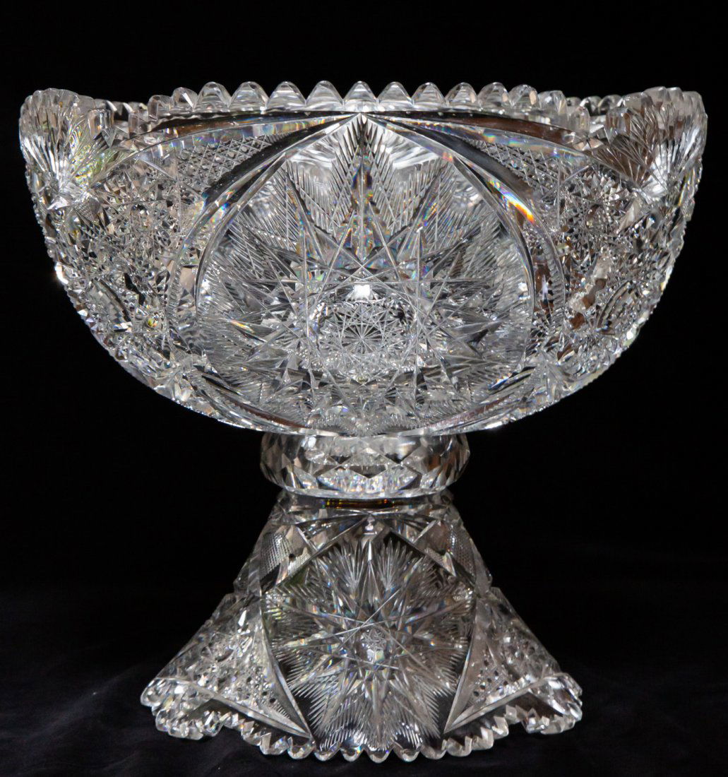 William C. Anderson Brilliant Cut Glass Punch Bowl (1 of 6)