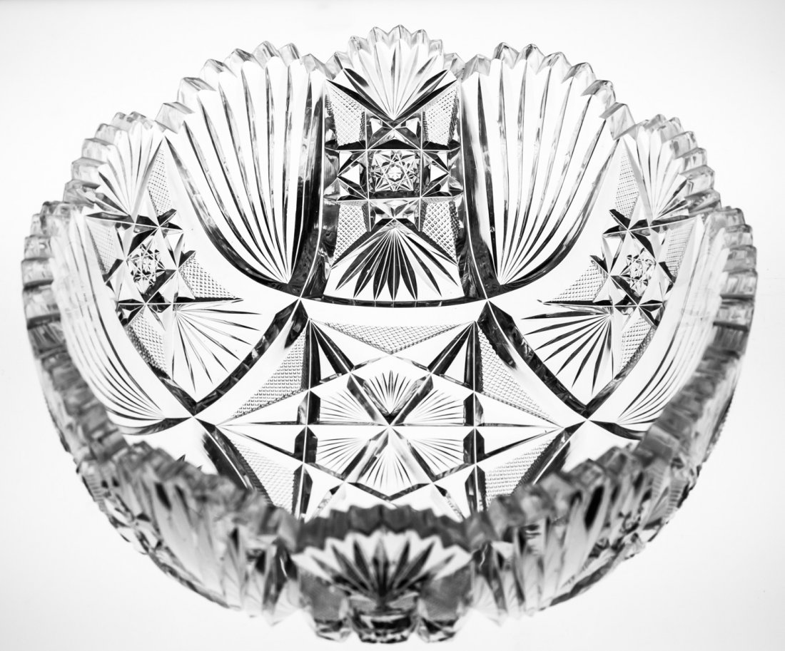 Rare Clark Seashells Brilliant Cut Glass Crystal Bowl: I have never seen this pattern in person outside of this piece - great example!