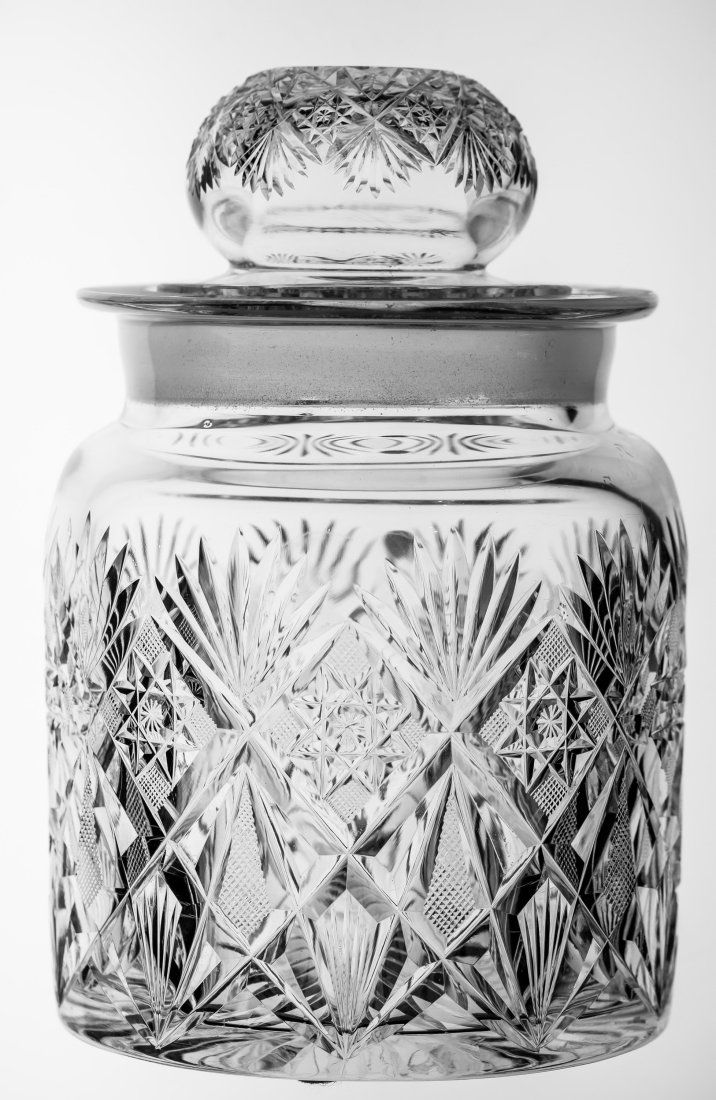 Awesome Large Dorflinger Marlboro Cut Glass Humidor (1 of 4)