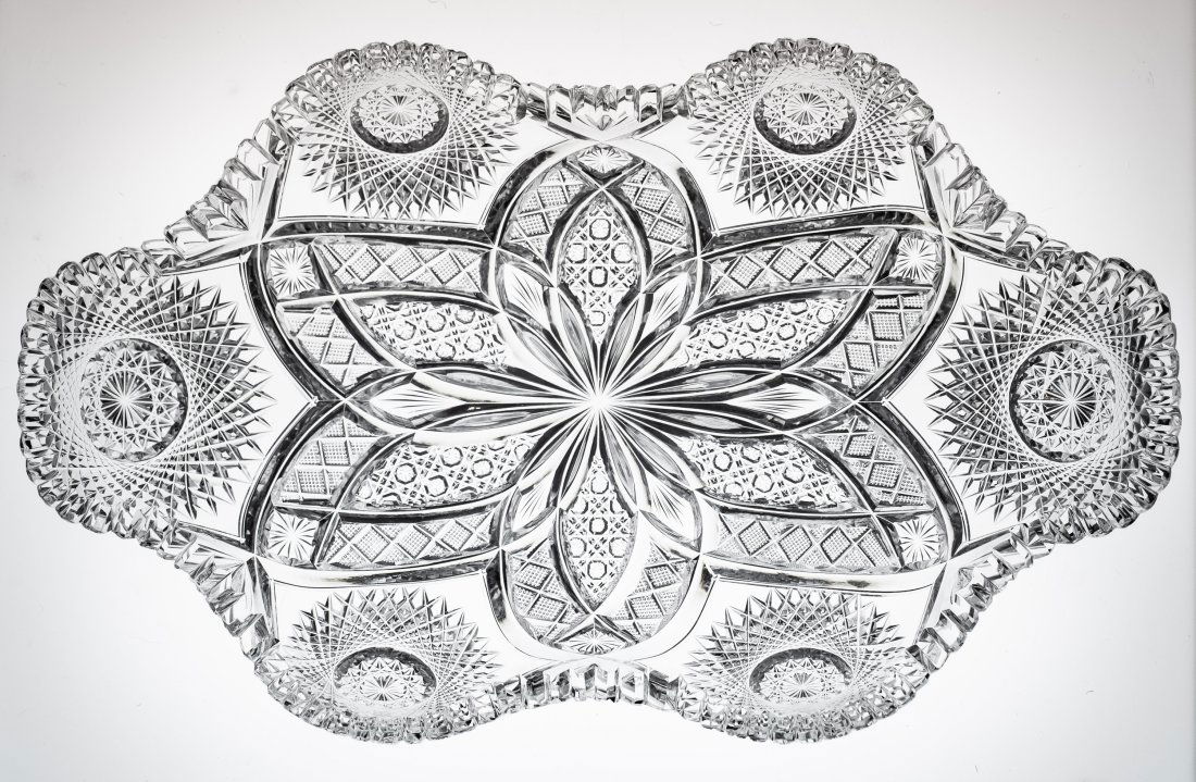 High Quality Clark Magnolia Blowout Cut Glass Ice Cream (1 of 4)