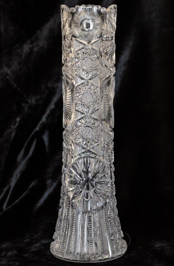 Huge American Brilliant Cut Glass Vase/Umbrellla Stand (1 of 6)