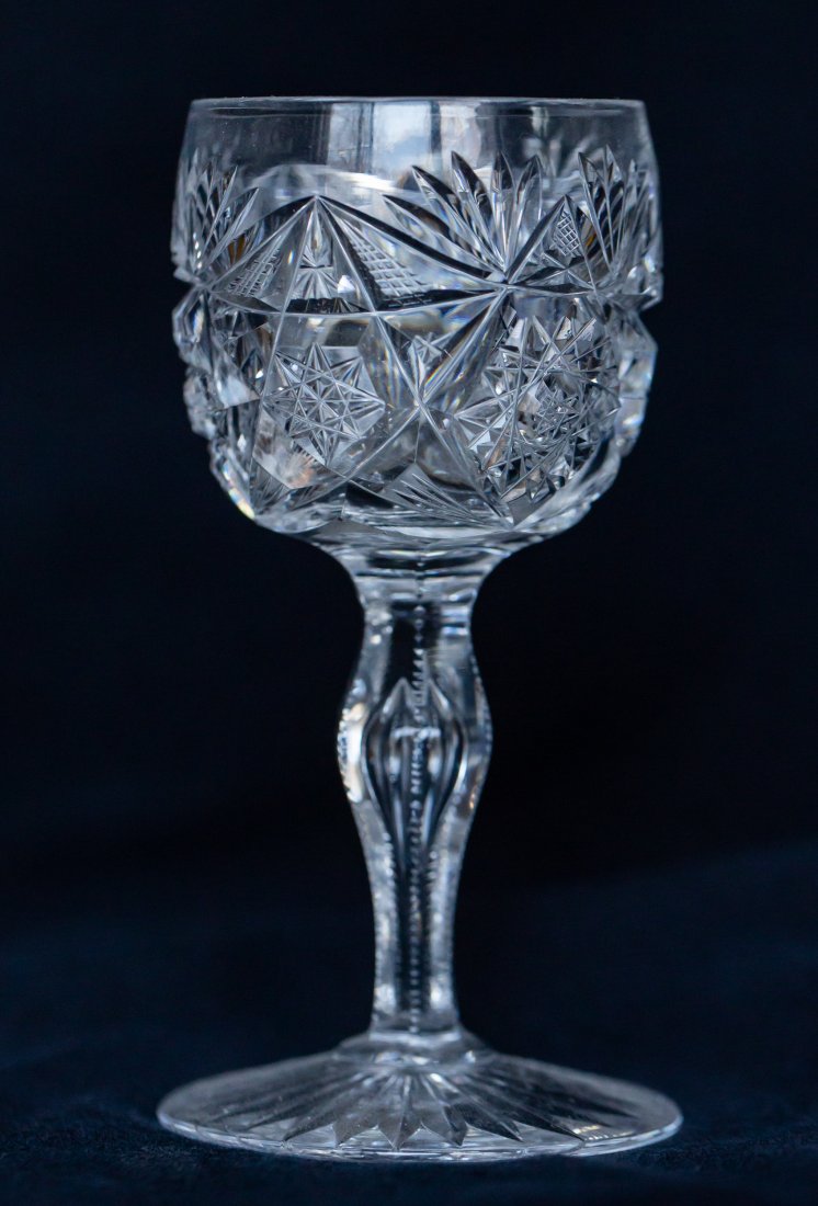 Two American Brilliant Cut Glass Cordials Crystal (1 of 5)