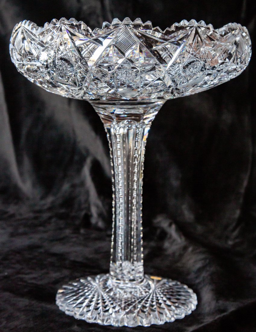 Enormous Dorflinger Brilliant Cut Glass Compote Crystal (1 of 7)