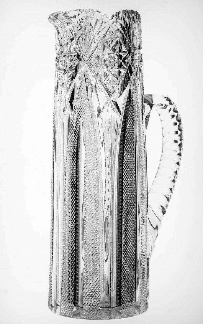 Elegant Hawkes Venetian Brilliant Cut Glass Pitcher (1 of 4)