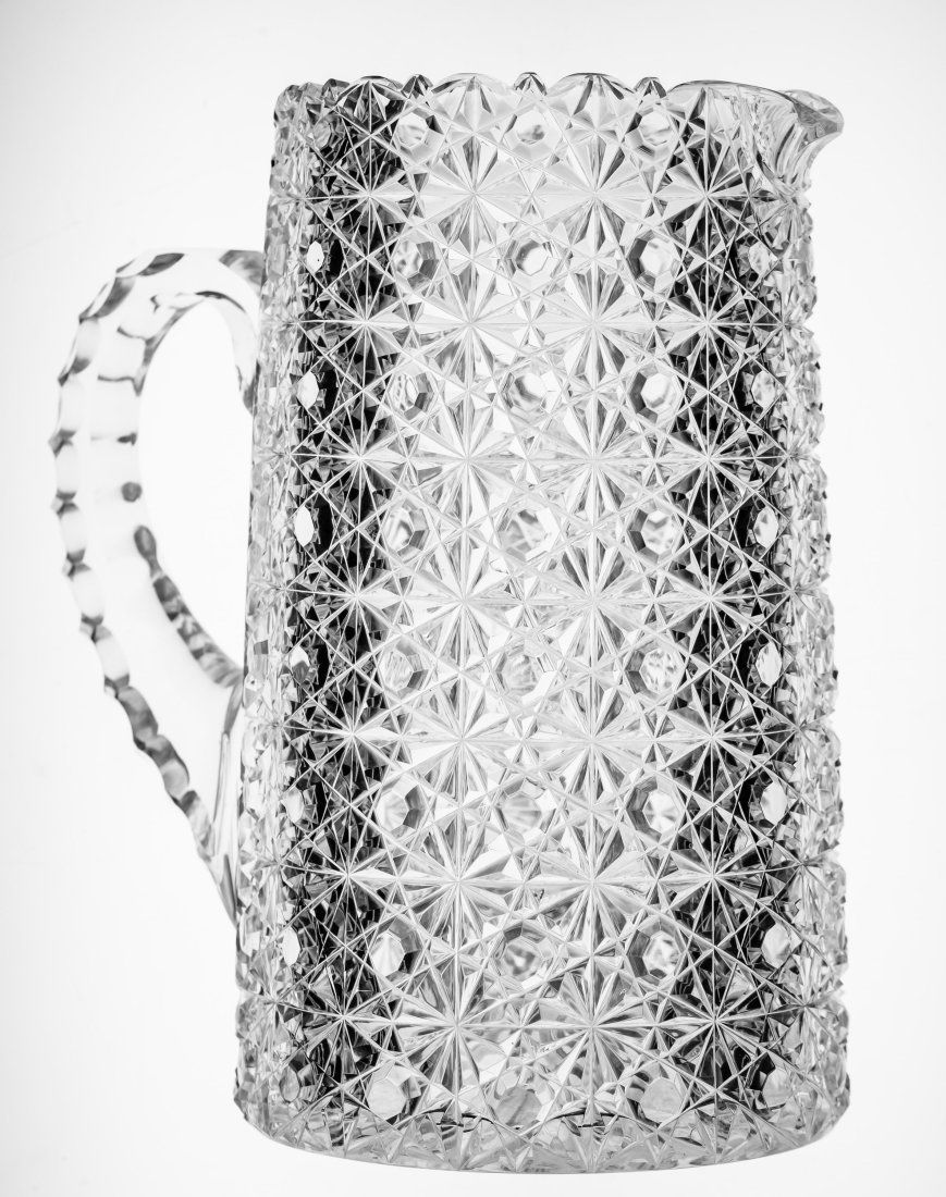 Old Russian American Brilliant Cut Glass Pitcher (1 of 2)