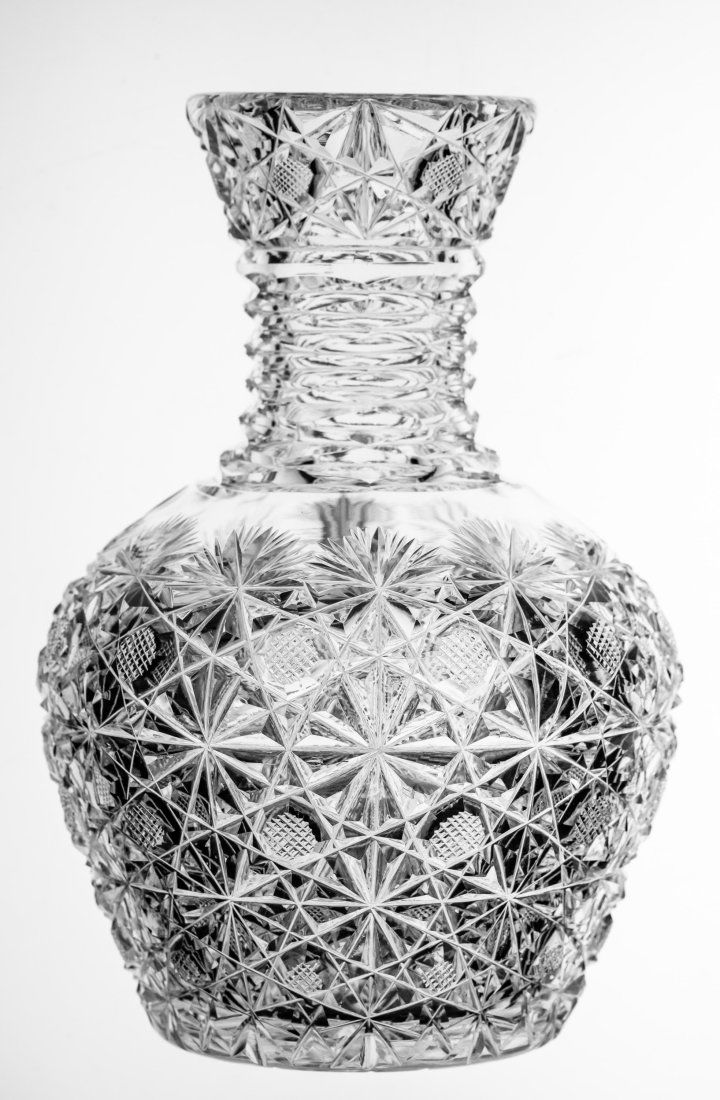 Straus? Russian American Brilliant Cut Glass Carafe (1 of 4)