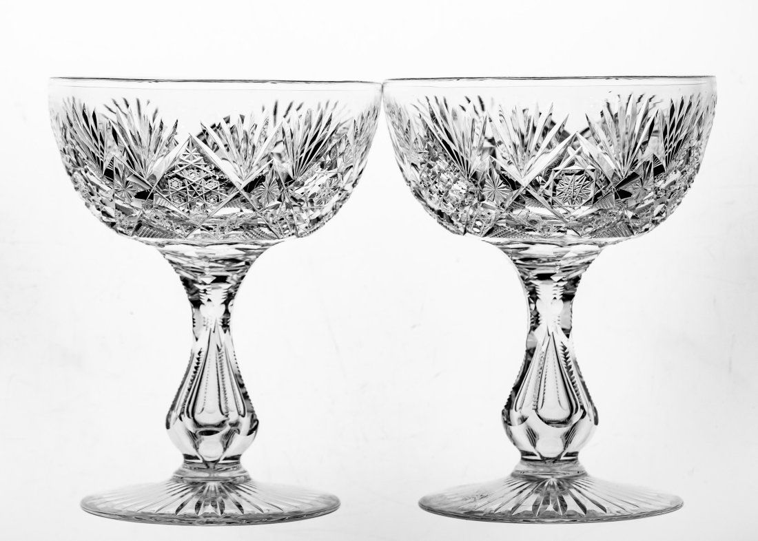 Pair of Incredible Libbey Imperial Brilliant Cut Glass (1 of 3)