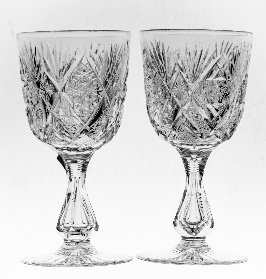 Pair of Incredible Libbey Imperial Brilliant Cut Glass (1 of 3)