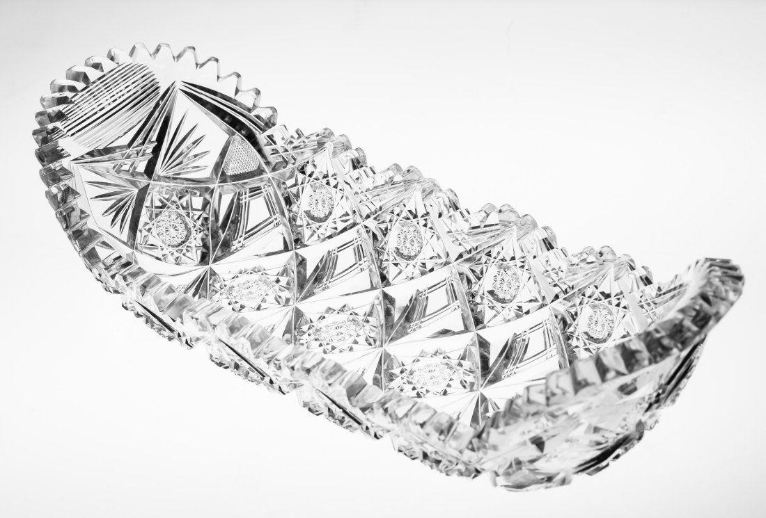 Neat J. Hoare Brilliant Cut Glass Handled Serving Tray (1 of 6)