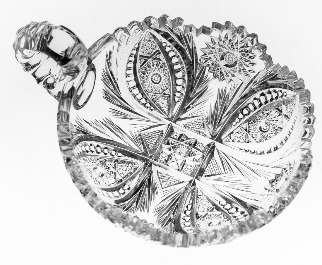 Precious William C. Anderson Anne Brilliant Cut Glass Nappy Crystal: This nappy was cut by American Cut Glass Co/William Anderson in their Anne pattern. It features some of the finest detail I've ever seen on any piece - note this is smaller than an average nappy. The 