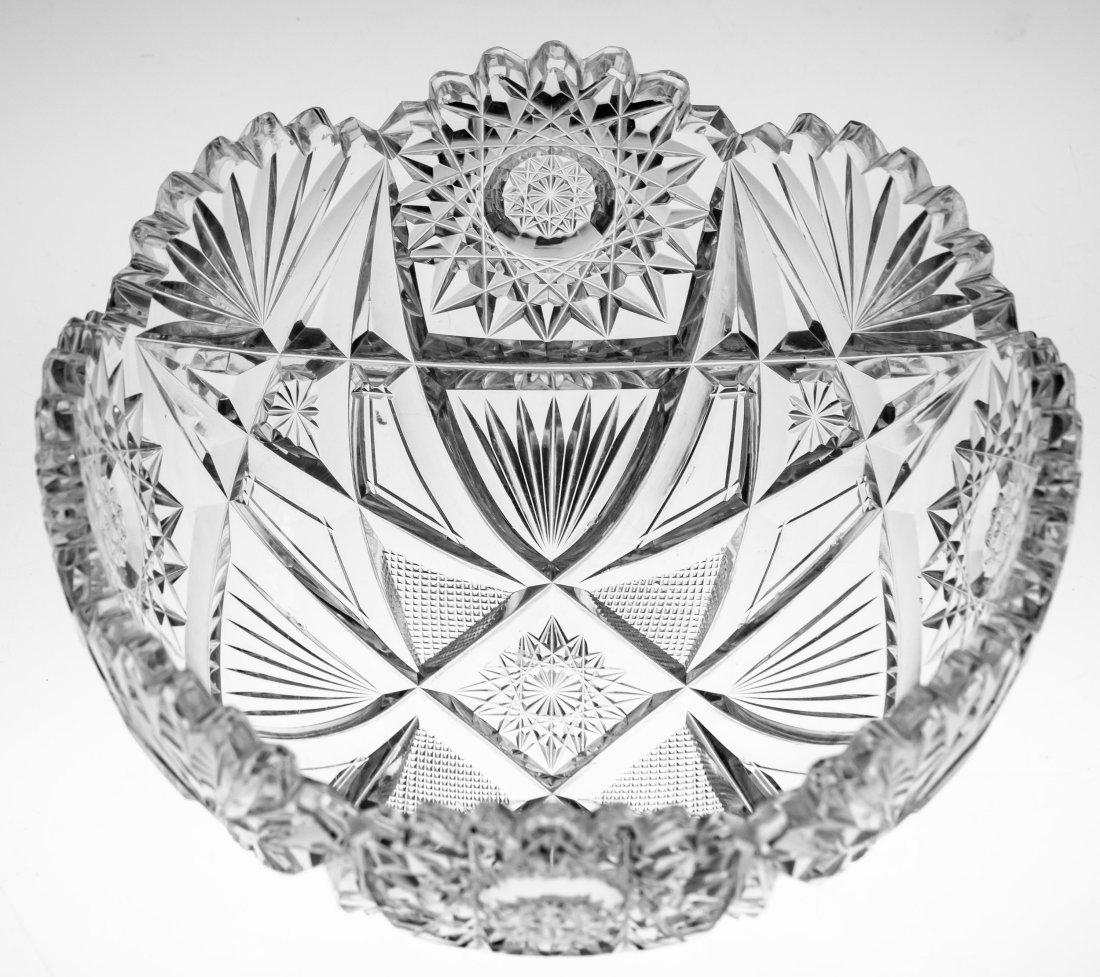 Small Brilliant Cut Glass Bowl Crystal Libbey: Neal little bowl that looks like Libbey's work.