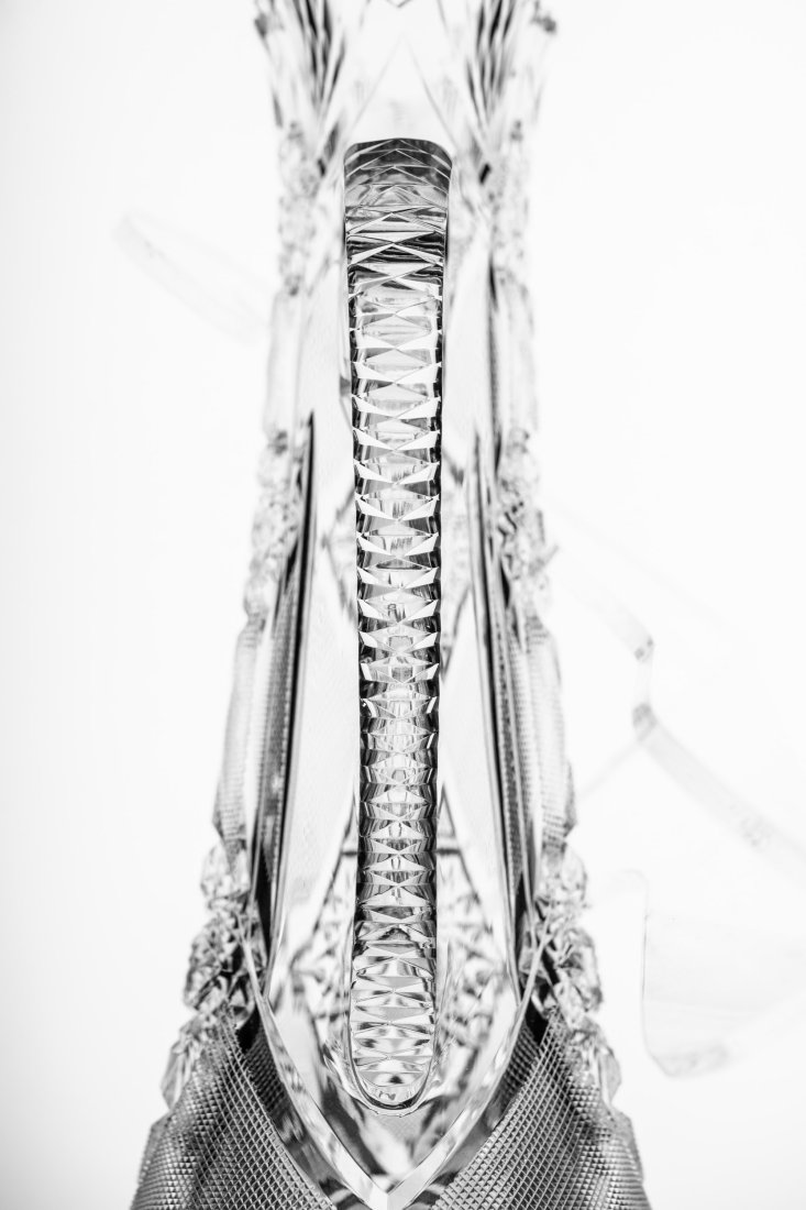 Elegant Straus Champagne Jug American Brilliant Cut Glass Crystal: Elegant snake handled champagne pitcher by Straus in Rosette design - exact piece is shown in the ACGA catalog reprint.