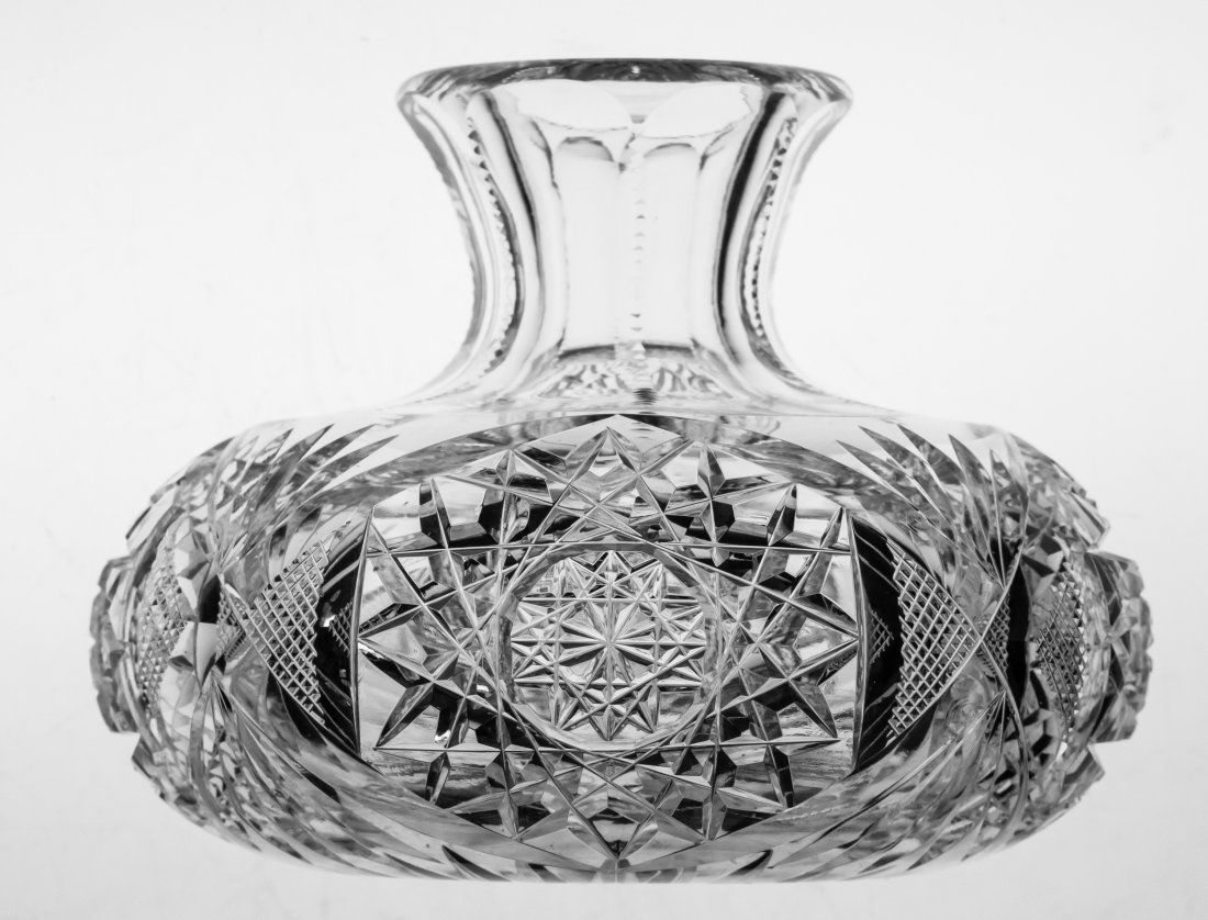 Adorable Miniature American Brilliant Period Cut Glass Flower Center (1 of 3)