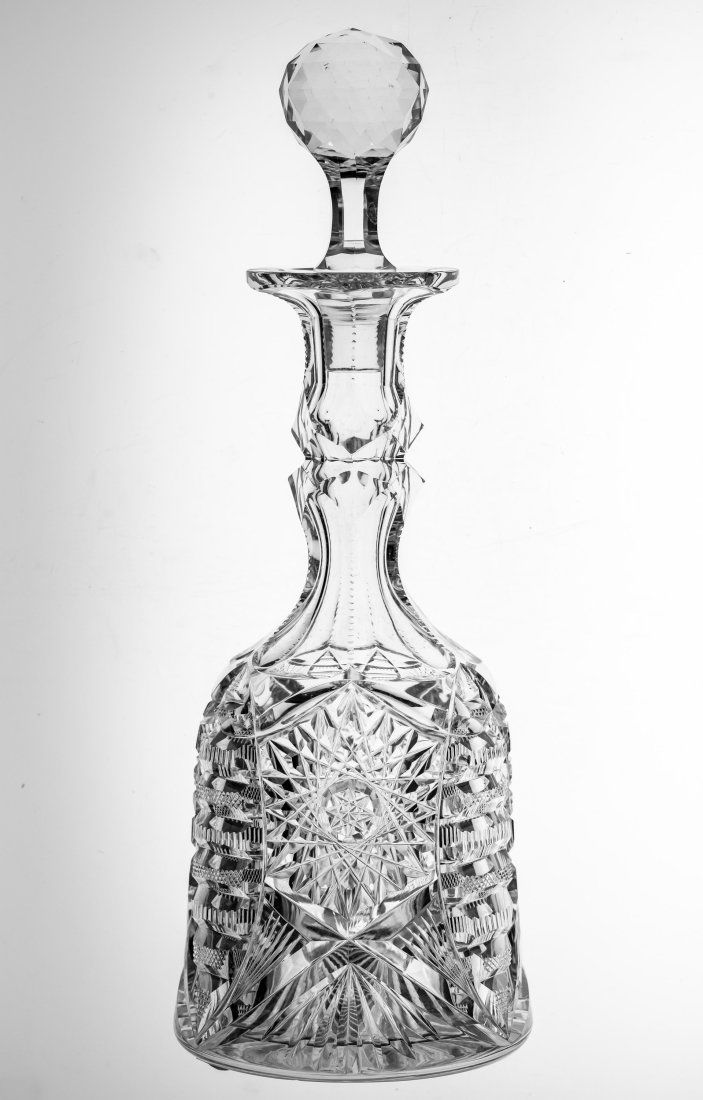 Beautiful Libbey Senora American Brilliant Period Cut Glass Decanter (1 of 4)
