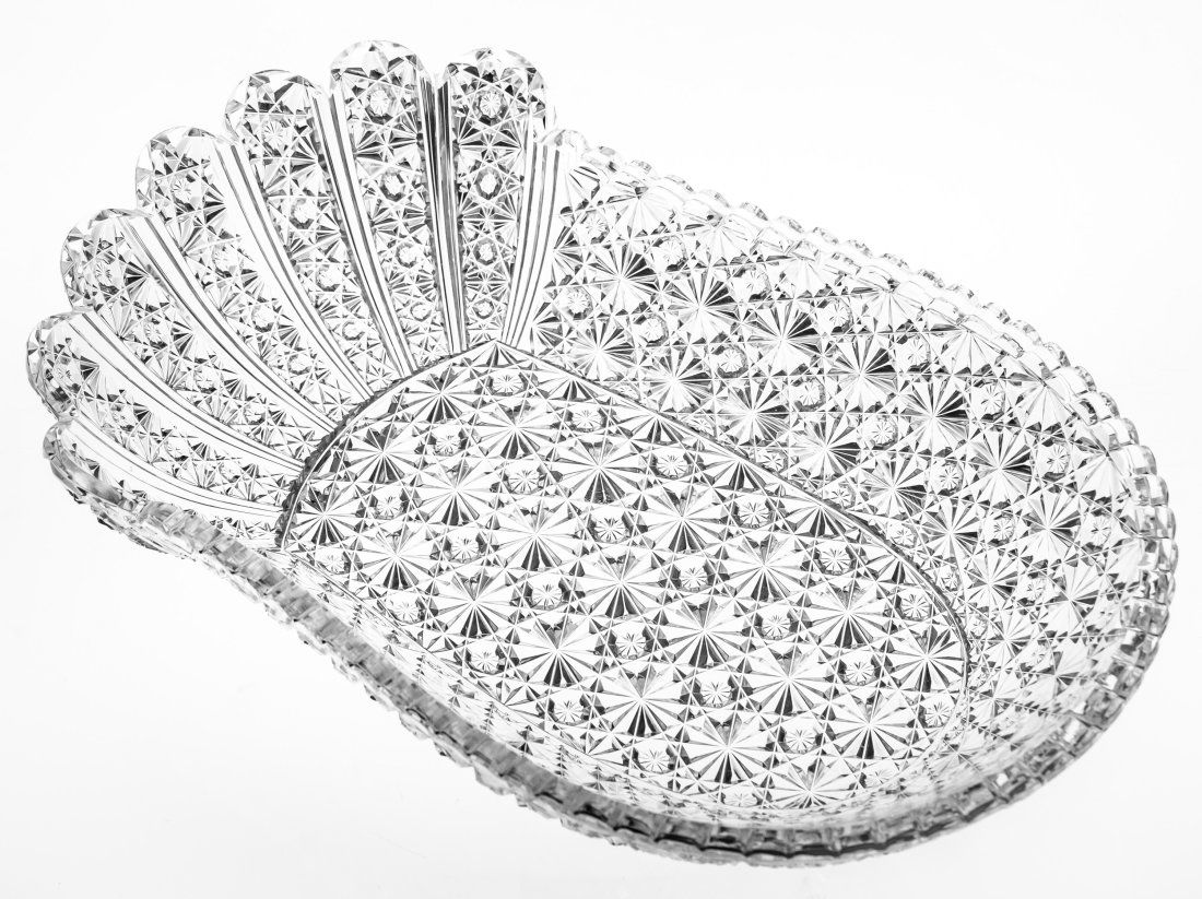 Extremely Unusual Russian Pineapple Bowl American Brilliant Period Cut Glass (1 of 5)